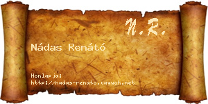 Nádas Renátó névjegykártya