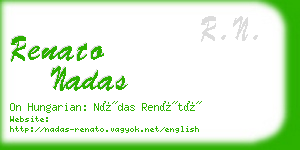 renato nadas business card